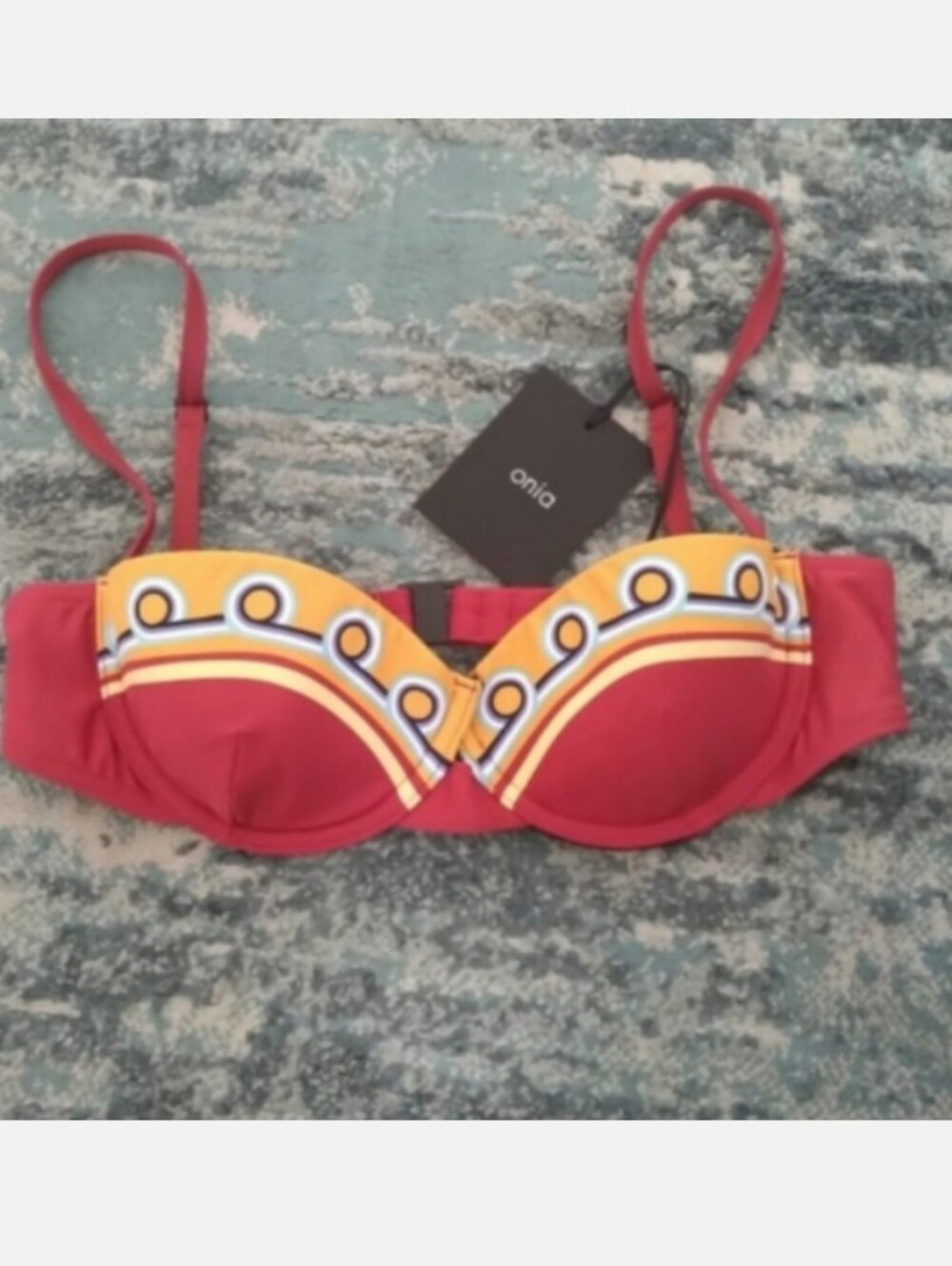 NWT Onia Womens Onia Dalia Printed Bikini Top Sz Small